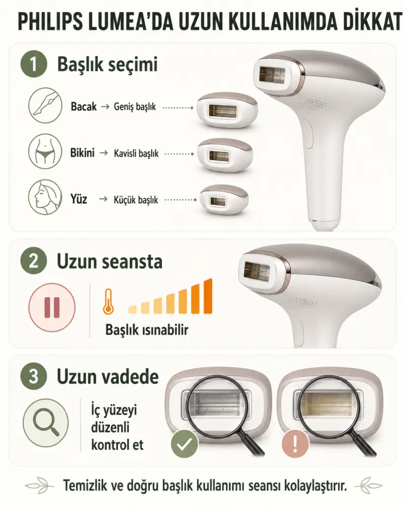 Philips Lumea başlık çeşitleri ve uzun süreli kullanımda dikkat edilmesi gereken noktalar